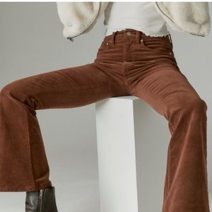 Lucky Brand Brown Corduroy Jean Regular Pants | Ava Flare | Size 2/26 | Mid rise